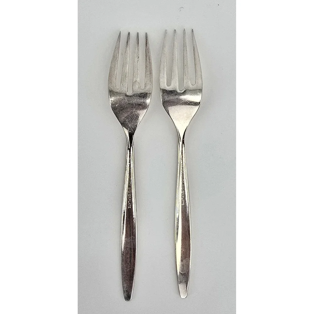 Oneida Community‎ Silverplate 1960 Enchantment Gentle Rose 2 Salad Forks